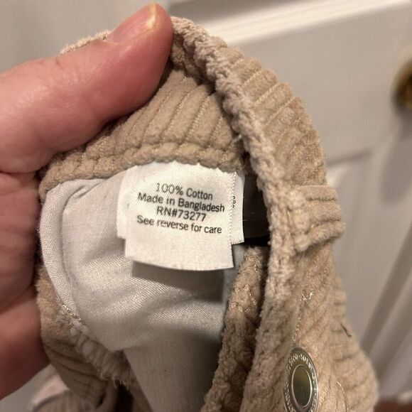 SO Women's High Rise Straight Stretch Pull On Corduroy Pants Beige Size 7/28 - Picture 5 of 6